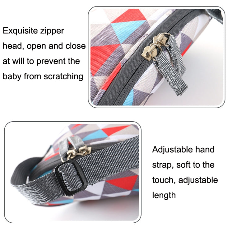 Travel Diaper Storage Bag Hang Baby Stroller Thermal Insulation Bottle Bag(Colored Triangle)