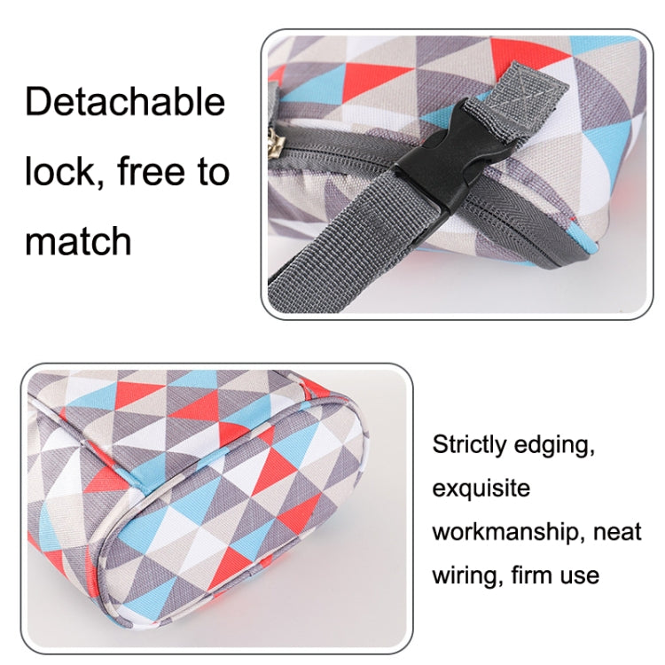Travel Diaper Storage Bag Hang Baby Stroller Thermal Insulation Bottle Bag(Colored Triangle)