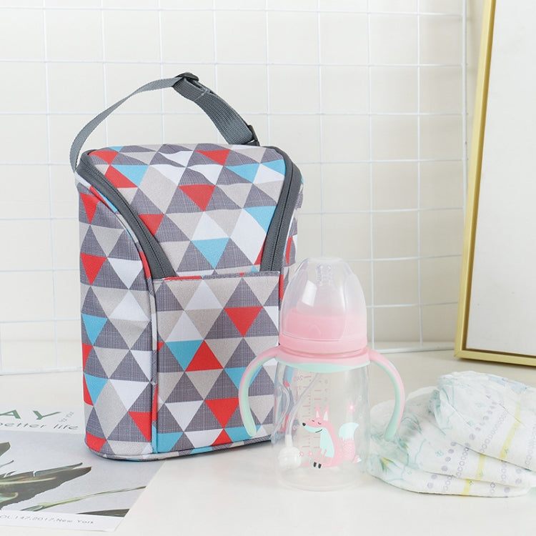 Travel Diaper Storage Bag Hang Baby Stroller Thermal Insulation Bottle Bag(Black Circle)