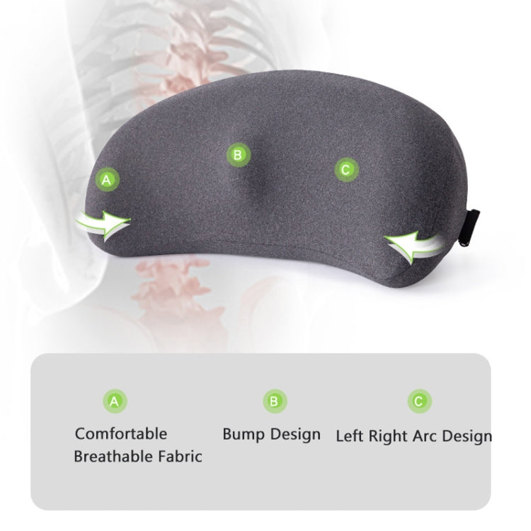 Memory Foam Car Lumbar Cushion Driving Seat Cushion(Dark Gray)