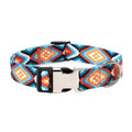 Pet Ethnic Style Polyester Cotton Print Pattern Collar, Size: S: 1.5x27-43cm(Diamond)