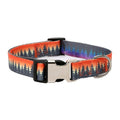 Pet Ethnic Style Polyester Cotton Print Pattern Collar, Size: M: 2.0x32-52cm(Aurora Forest)