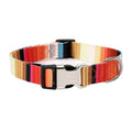 Pet Ethnic Style Polyester Cotton Print Pattern Collar, Size: L: 2.5x38-61cm(Orange Stripe)