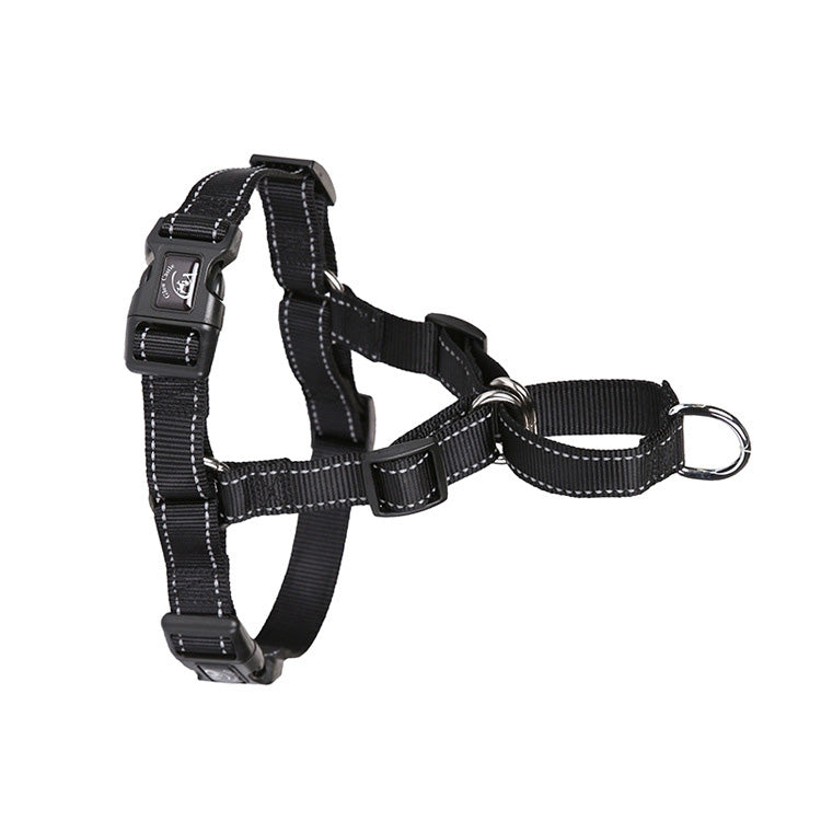 Glow Castle Pet Reflective Nylon Prevent Running Wild Chest Strap, Size: S(Black)