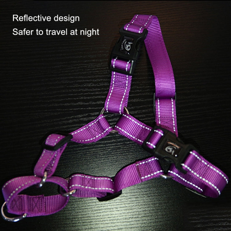 Glow Castle Pet Reflective Nylon Prevent Running Wild Chest Strap, Size: L(Green)