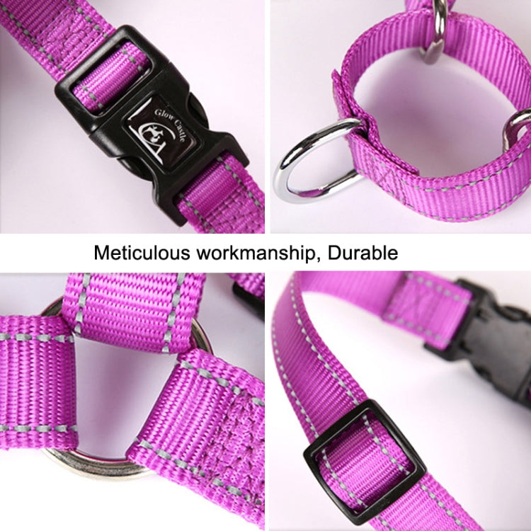 Glow Castle Pet Reflective Nylon Prevent Running Wild Chest Strap, Size: XL(Grass Green)