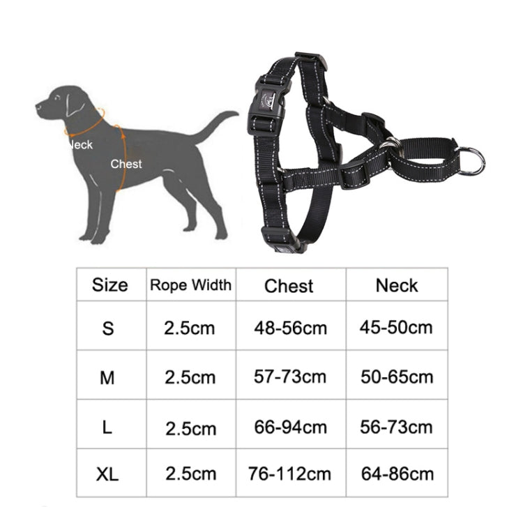 Glow Castle Pet Reflective Nylon Prevent Running Wild Chest Strap, Size: XL(Purple)