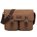 AUGUR Men Single-shoulder Crossbody Messenger Canvas Bag(Coffee)