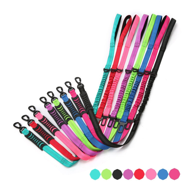 Elastic Reflective Car Dual-purpose Dog Leash(Red)