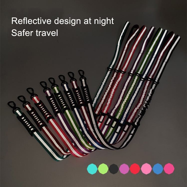 Elastic Reflective Car Dual-purpose Dog Leash(Purple)