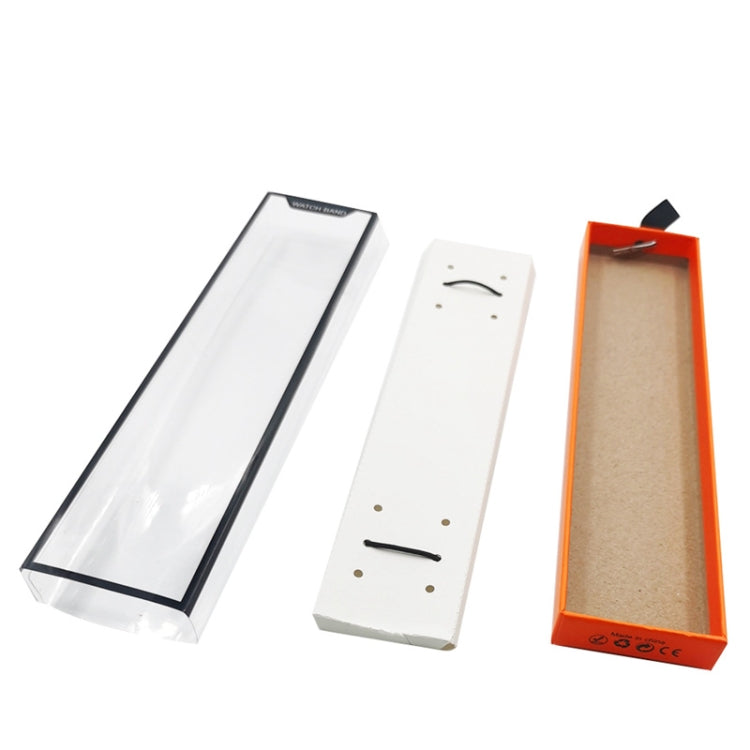 5 PCS Universal Watch Strap Box Gift Box,Style: Short Type  White Black