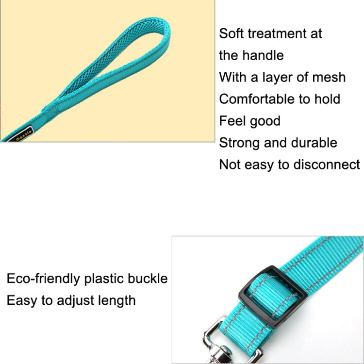 Glow Castle Soft Handle Reflective Adjustable Length Dogs Traction Rope(Green)