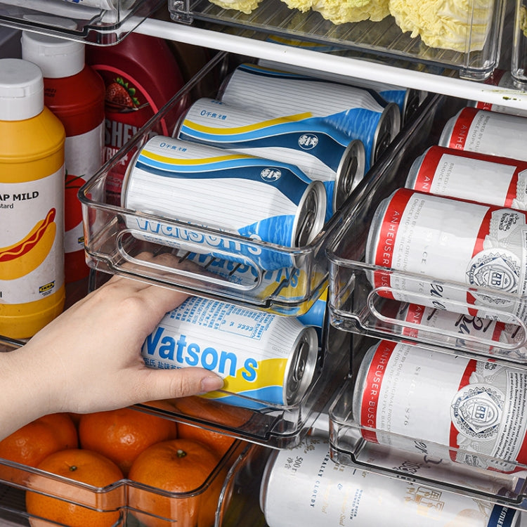 Transparent 2 Layer Automatic Roll-off Cans Beverage Refrigerated Storage Box