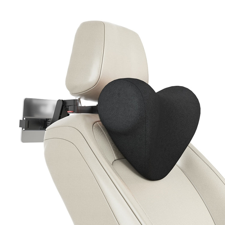 A09 Car Seat Headrest Memory Foam Comfortable Neck Pillow, Style: With Stand (Black)