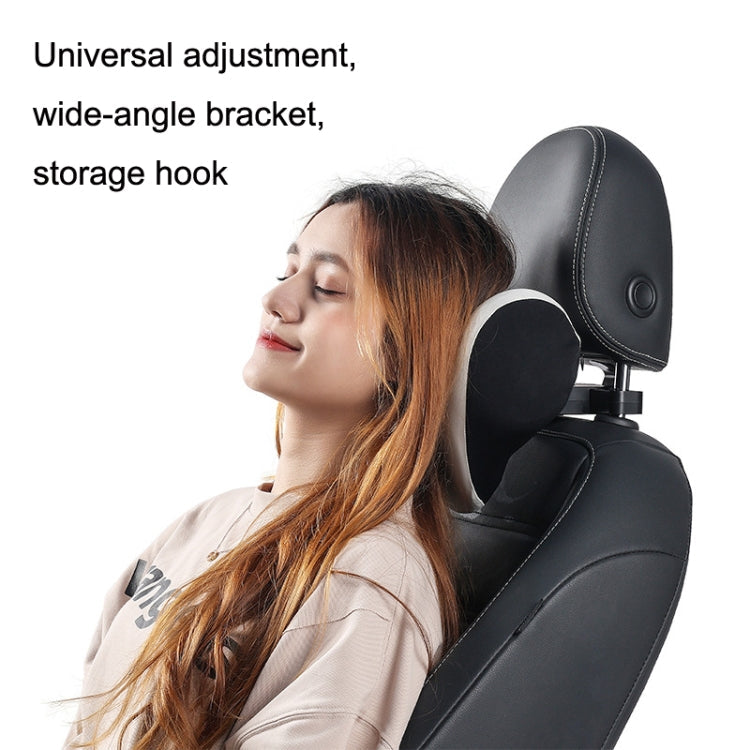 A09 Car Seat Headrest Memory Foam Comfortable Neck Pillow, Style: With Stand  (White)