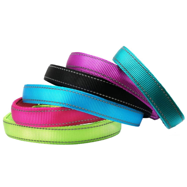 Nylon Reflective Filament P Chain Adjustable Size Collar(Rose Red)