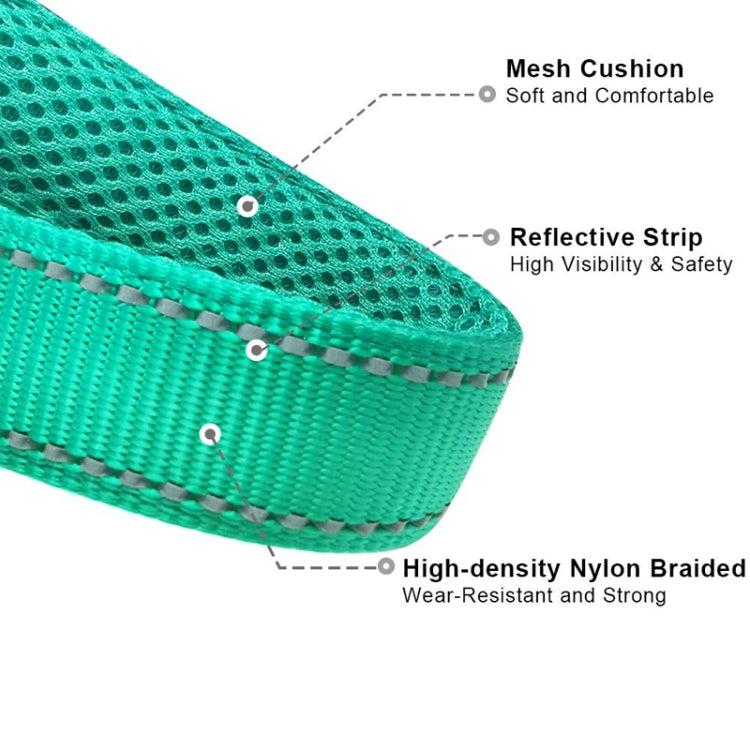 Nylon Reflective Filament P Chain Adjustable Size Collar(Black)