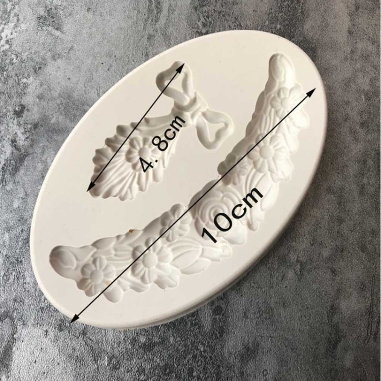 5 PCS Pattern Lace Decorative Liquid Silicone Fondant Mould