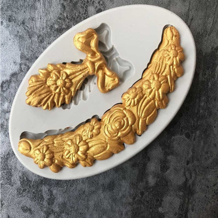 5 PCS Pattern Lace Decorative Liquid Silicone Fondant Mould