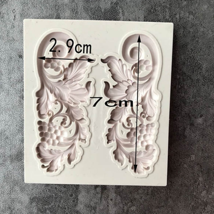 5 PCS Relief Fondant Cake Silicone Mold DIY Chocolate Mold,Style: D135