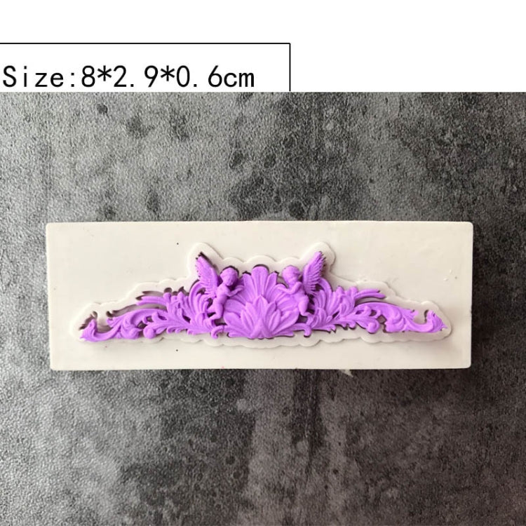 5 PCS Relief Fondant Cake Silicone Mold DIY Chocolate Mold,Style: D214