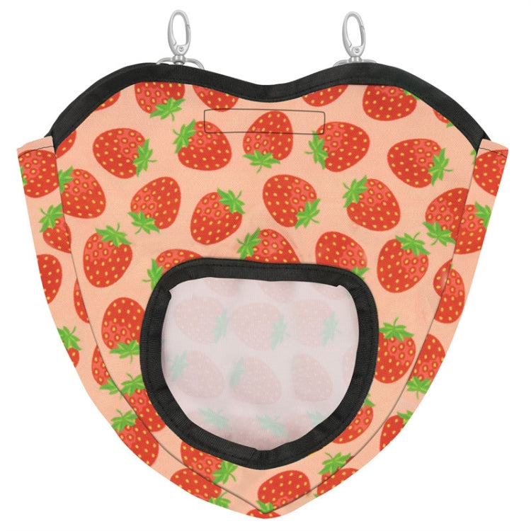 Pet Rabbit Guinea Pig Hanging Feeding Hay Storage Bag, Specification: Strawberry One-hole