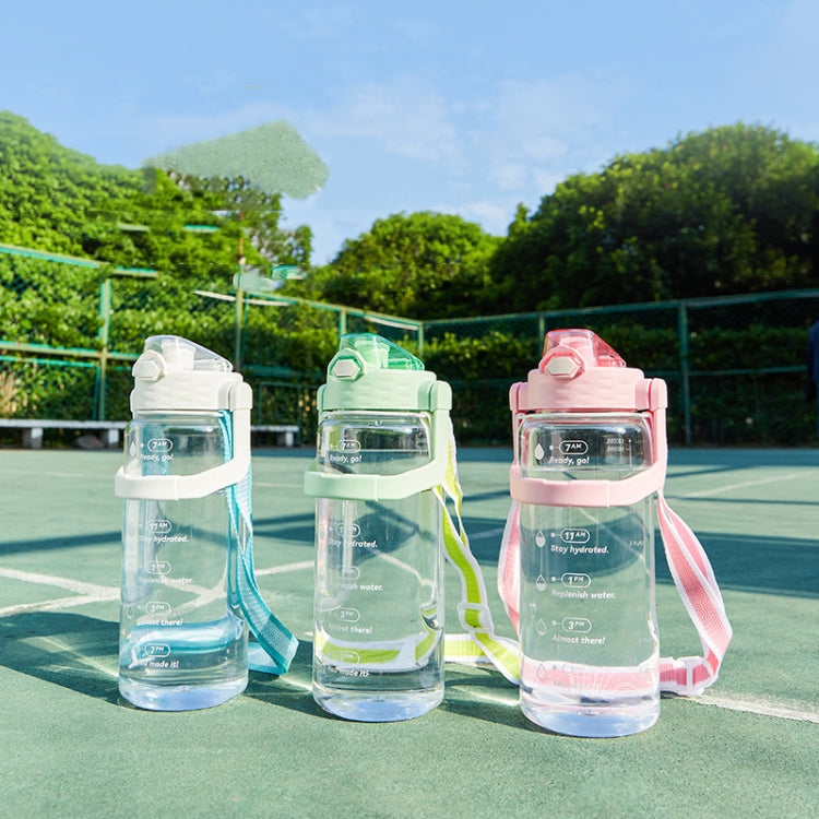Time Scale Drinking Water Target Transparent Sports Kettles(Cherry Blossom Pink)