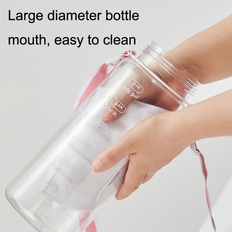 Time Scale Drinking Water Target Transparent Sports Kettles(Cherry Blossom Pink)