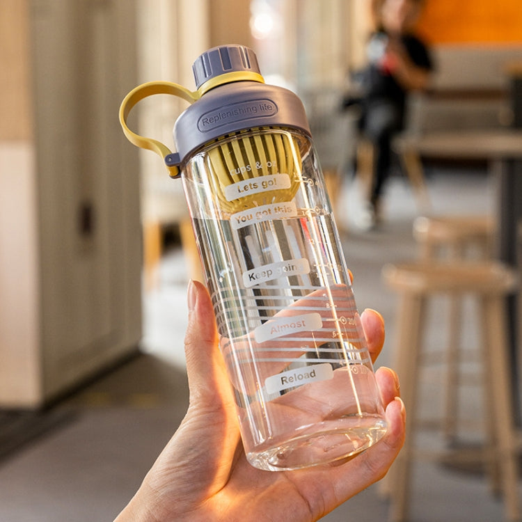 Portable High Temperature Resistant Tea Leaking Plastic Cup, Capacity: 650ml(Purple Yellow)