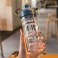 Summer Portable High Temperature Resistant Tea Leaking Plastic Cup, Capacity: 650ml(Grey Blue)