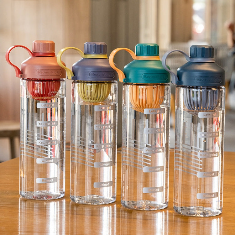 Portable High Temperature Resistant Tea Leaking Plastic Cup, Capacity: 650ml(Green Orange)