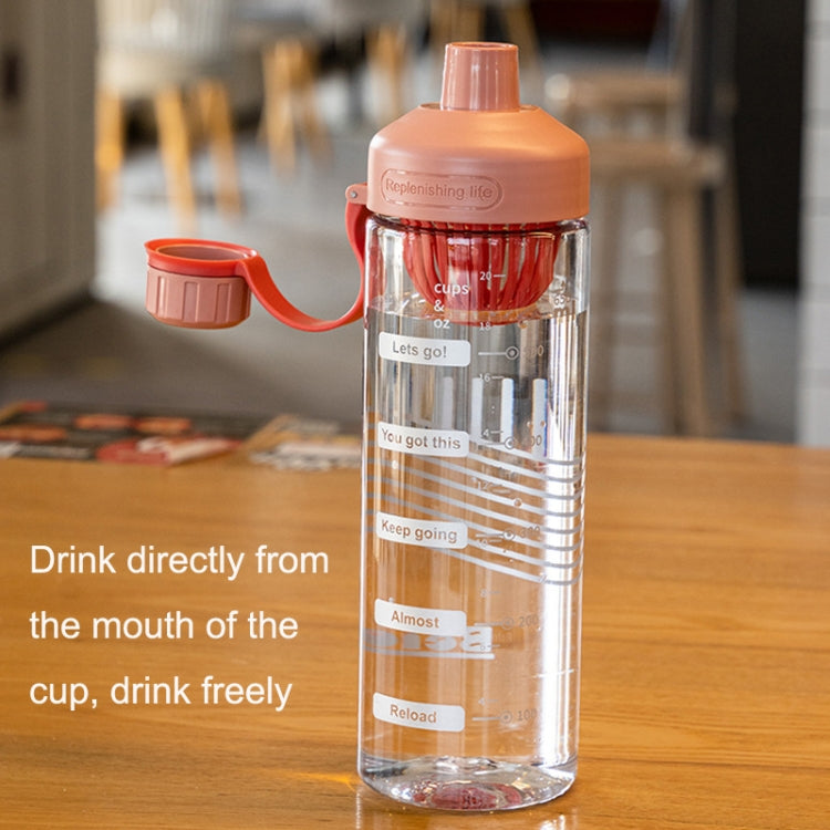 Summer Portable High Temperature Resistant Tea Leaking Plastic Cup, Capacity: 650ml(Grey Blue)