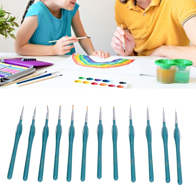 12 In 1 Triangle Pole Nylon Wool Hook Line Pen Set(Red)