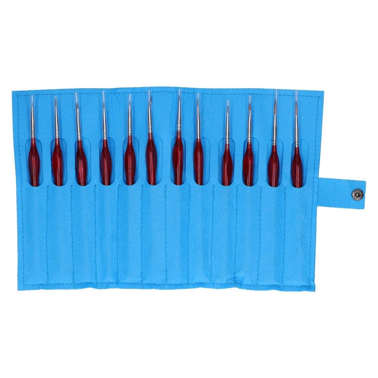 12 In 1 Triangle Pole Nylon Wool Hook Line Pen Set(Black)