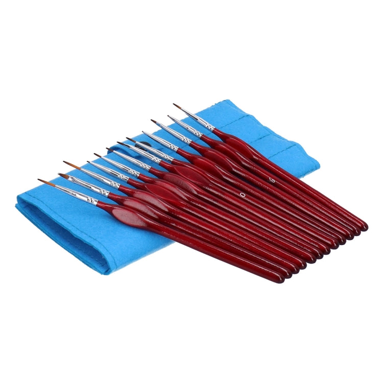 12 In 1 Triangle Pole Nylon Wool Hook Line Pen Set(Blue)