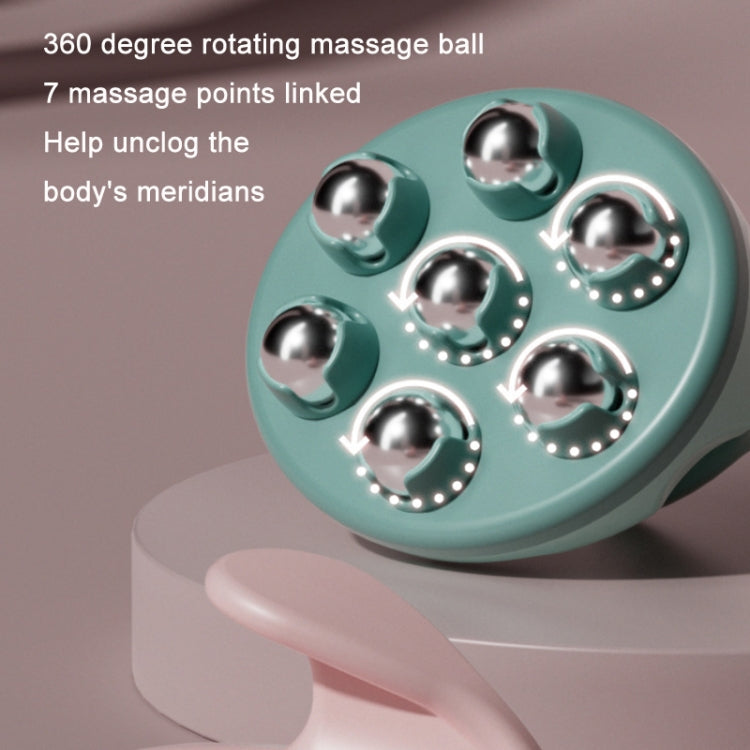 Calf Muscle Relaxation Abdominal Ball Meridian Massager, Color: Green Steel Ball OPP