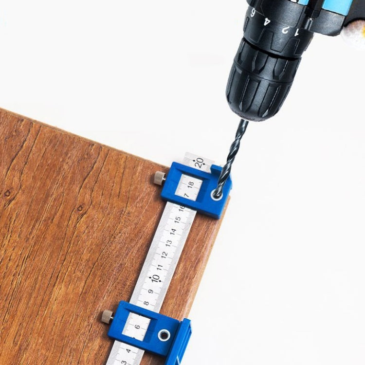 Woodworking Aid Tool Handle Punch Locator Cabinet Door Hole Opener Blue Plastic HD