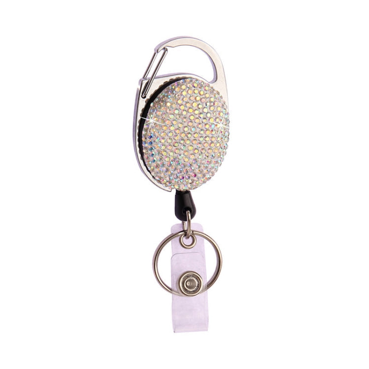 Ceramic Clay Pull Buckle Metal Retractable Keychain Document Buckle(AB)
