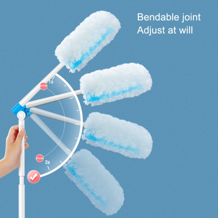 Disposable Household Vacuum Retractable Feather Duster, Style: Long Handle+2 Clothes