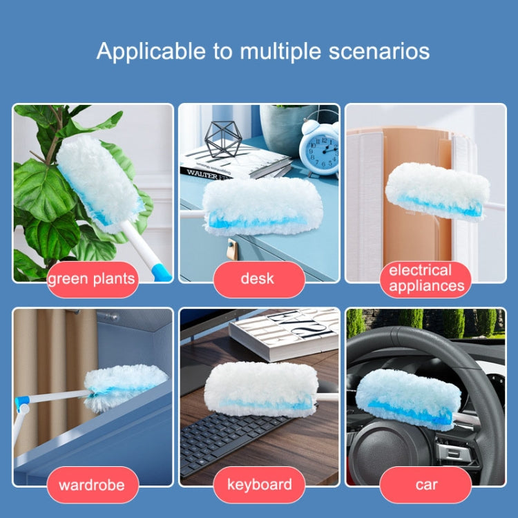 Disposable Household Vacuum Retractable Feather Duster, Style: Long Handle+12 Clothes