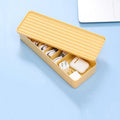 Desktop Data Cable Storage Box Dust-proof Line Box Single-layer(Yellow)