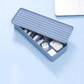 Desktop Data Cable Storage Box Dust-proof Line Box Single-layer(Blue)