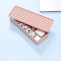 Desktop Data Cable Storage Box Dust-proof Line Box Single-layer(Pink)