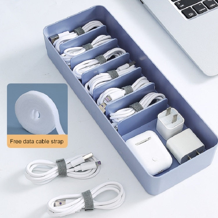 Desktop Data Cable Storage Box Dust-proof Line Box Single-layer(Green)