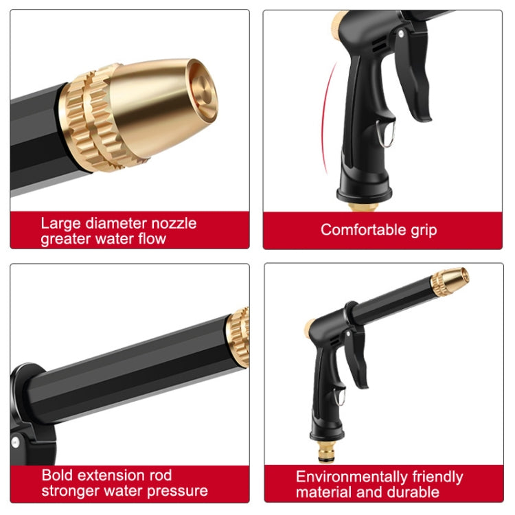 High Pressure Car Wash Hose Telescopic Watering Sprinkler, Style: H2+3 Connector+10m Tube+Foam Pot