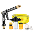 High Pressure Car Wash Hose Telescopic Watering Sprinkler, Style: H2+3 Connector+30m Tube+Foam Pot