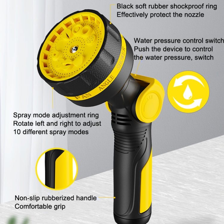 10 Functional Watering Sprinkler Head Household Water Pipe, Style: D6+4 Connector+50m 4-point Tube