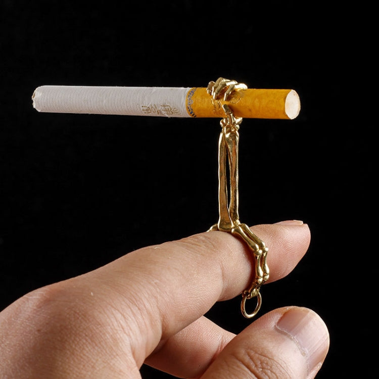Skull Hand Game Cigarette Clip Electroplating Ring(Silver Plating)