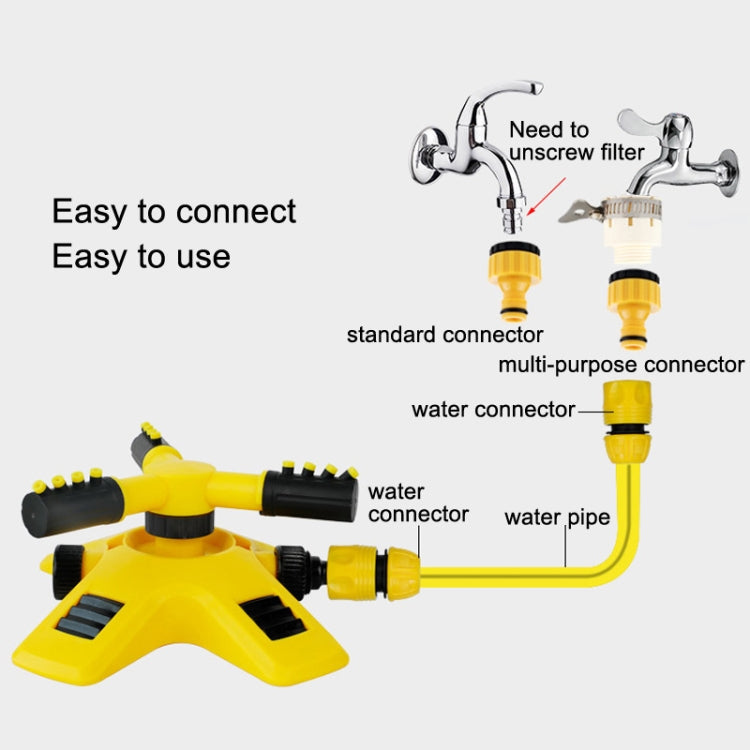 360 Degrees Rotating Watering Device, Style: With 1 inch Connector