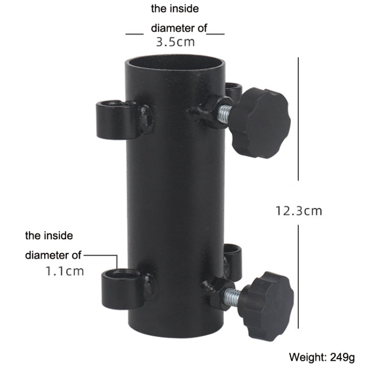 HIKEMAN Enlarged Aperture Outdoor Camping Canopy Pole Holder, Style: Adjustment (Black)
